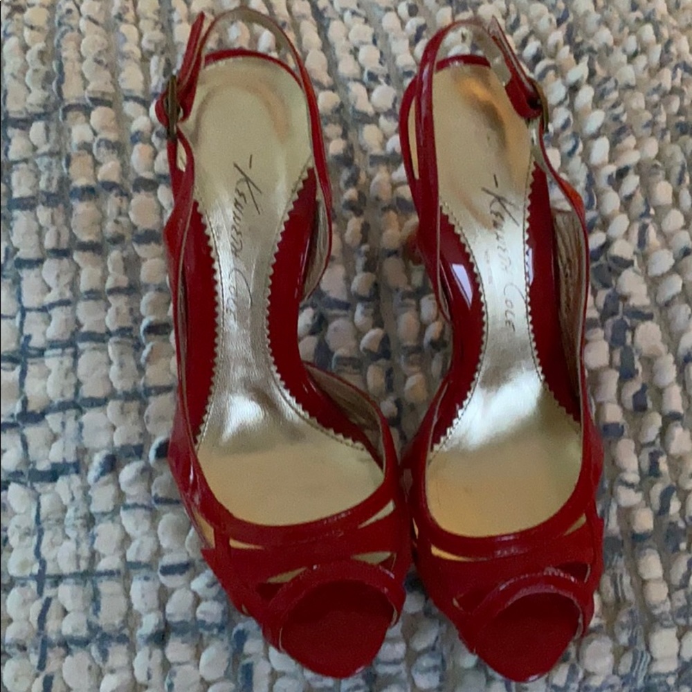 Red sling back sandal